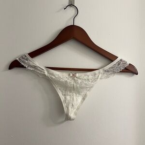 ivory lace thong